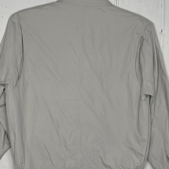 Vintage 90s London Fog Bomber Jacket Windbreaker Men XL Beige Tan Pockets Preppy - Picture 5 of 11
